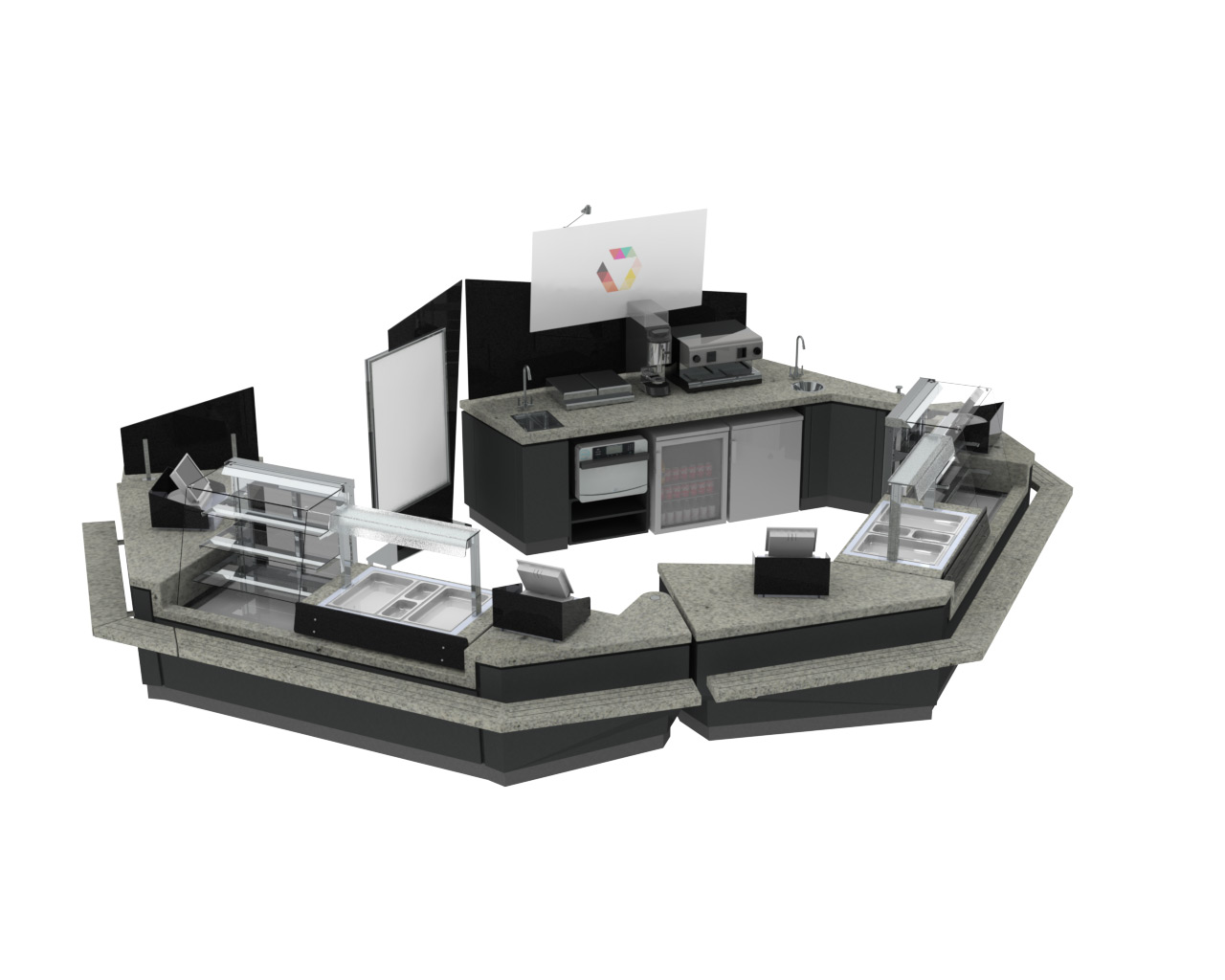 v9 three-part station